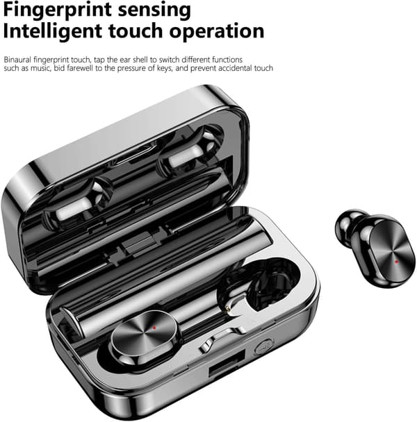 Digitalt strømdisplay Bluetooth-headset Mini privat modus True Wireless 5.2 Binaural In-ear