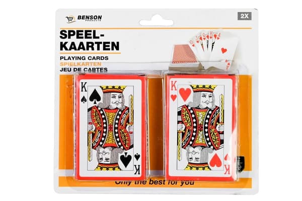 2-pakkaus - Muovipinnoitetut korttipakat / Korttipelit / Pelikortit - Pokeri