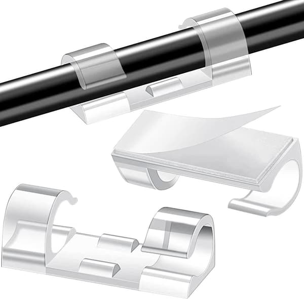 Selvklæbende kabelholder - Kabelclips Large (16-pack)