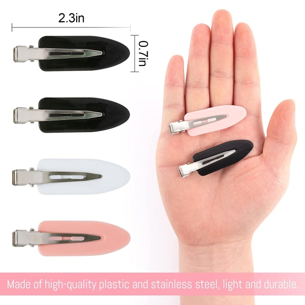 8 st No bend hårklämmor - No Crease hårklämmor Styling hårklämmor för salong frisyr frisör lugg kvinna flicka