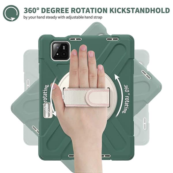 Fodral för Xiaomi Pad 7 TPU+PC+Silikon Ställ Anti-Fall Tablet Skydd - Smaragdgrön