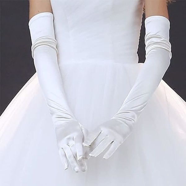 Albuelangs hansker Kvelds opera hansker Lange hansker Maskeradeball hansker 1920-talls stil Prom hansker Fest Bryllup Prom Opera Sateng hansker