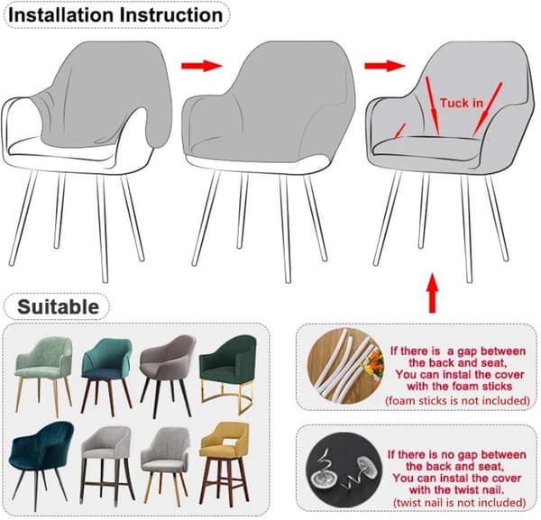 Elastiskt stolsöverdrag, restaurang- och kontorsstolsöverdrag, skyddande överdrag Silver grey