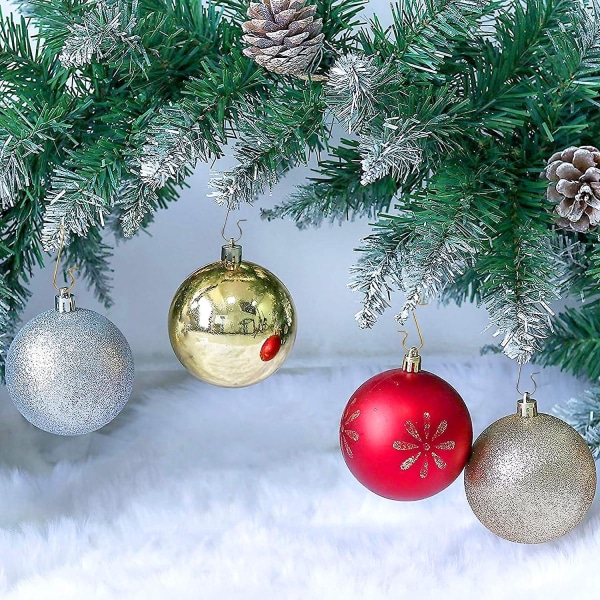 120 stycken julgranskrokar, Xmas små återanvändbara S-krokar i rostfritt stål, för att hänga julkulor och annat