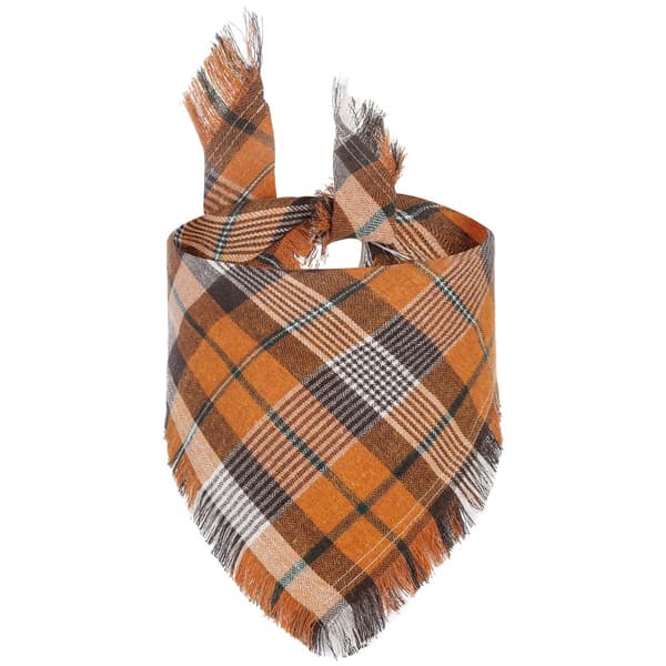 Høst Hund Bandana Efterår Thanksgiving Plaid Reversible Trekant Halstørklæder Tilbehør Til Hunde Kæledyr