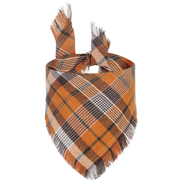 Höst Hund Bandana Höst Thanksgiving Rutig Vändbar Triangel Haklapp Halsduk Tillbehör För Hundar Husdjur