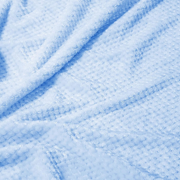 Flanellfilt, 127x178 CM Mjuk Soffa Kast, Våffel Fleece Kast för Soffa, Baby Blå Filt