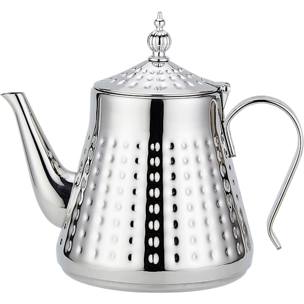 1200ml, Rustfrit Stål Tekande med Aftagelig Infuser, Komfur Tekande