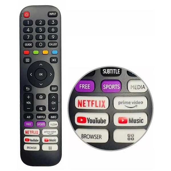 Typ A EN2AE30H Universell Fjärrkontroll Ersättning För Hisense 4K UHD Android Smart TV