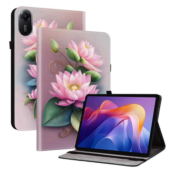 Läderfodral för Xiaomi Redmi Pad 2 Mönstertryckt Ställ Tablet Skydd med Kortfack