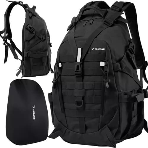 Ryggsäck med regnskydd / Militärväska - 25L black