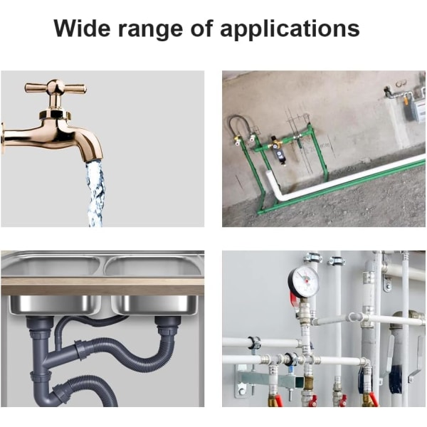 Rörplugg - 15 st 1/2\" utvändig gänga rörplugg, sexkantsplugg, för tvättmaskin, diskmaskin, kranar, VVS