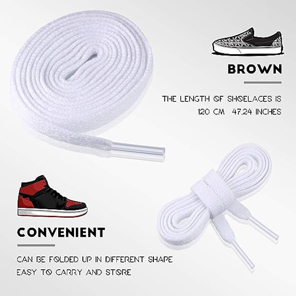 2 Par Flat Snørebånd Træningssnore Erstatning Snørebånd Til Sneakers, Casual Sko Voksne Eller Børn
