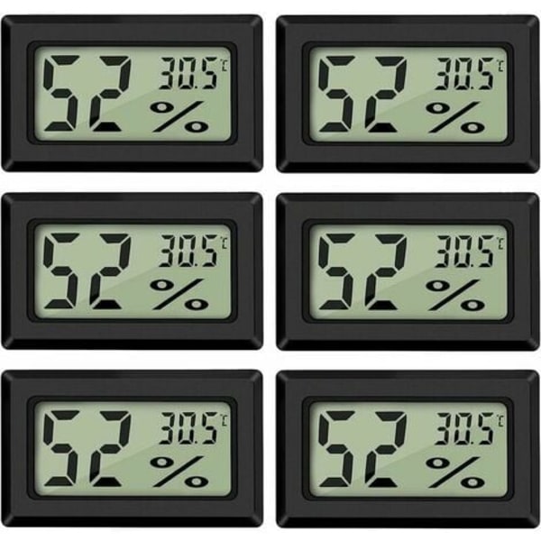 Mini Digital LCD Termometer Hygrometer Temperatur Fugtighed -50-70℃ 20%-99% Rh Bærbar Termometer Thermo Til Kontor Inkubatorer Krybdyr