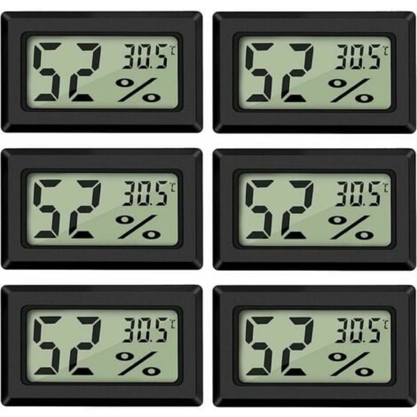 Mini Digital LCD-termometer Hygrometer Temperatur Luftfuktighet -50-70℃ 20%-99% Rh Bärbar termometer Termometer för kontorsinkubatorer Reptiler