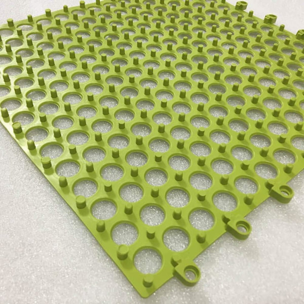 Gummimatta Grön 10 st Interlocking Mjuk PVC Halkskyddad Kakel Splice Vattentät Matta