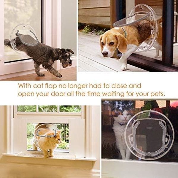 Lille kattelem til hunde og katte med 4 låsemuligheder Rund (Klar)