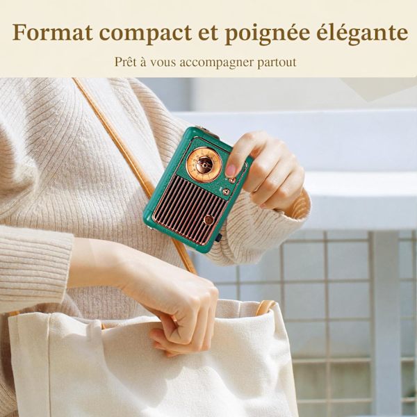 Retro-kannettava Bluetooth-kaiutin, FM-radiokaiutin, tukee USB/TF-korttia/AUX