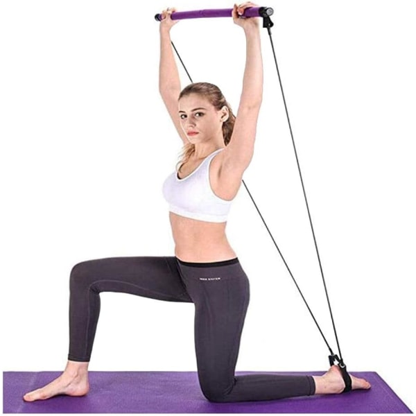 Multifunktionell Pilates Stick Yoga Pull Rod Bärbar Hemanvändning Stovepipe Gå ner i vikt Motion Fitness Bar