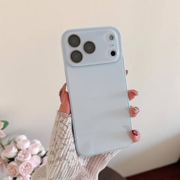Luksuriøst enkelt deksel i herdet glass for iPhone 17 Pro - Blå Blue iPhone17 Pro