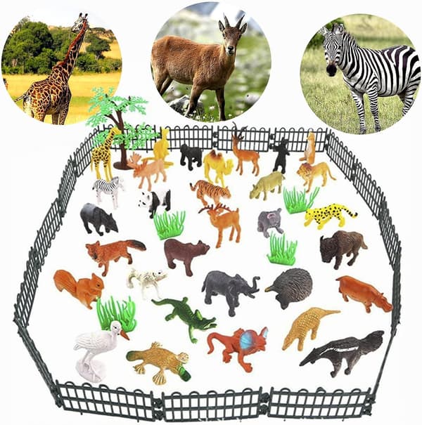 Dyr Legetøj Til Børn - 32 Stykker Zoo Dyr Figurer