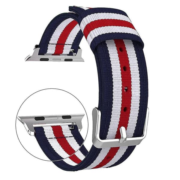 Kompatibel med Apple Watch-rem, justerbart nylon-erstatningsrem