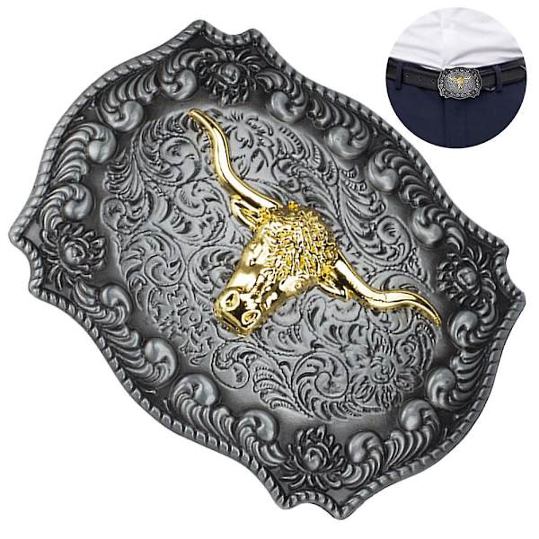 1 stk. Guld Bæltespænde Bæltespænde, Bæltespænder Til Mænd Kvinder, Tyr