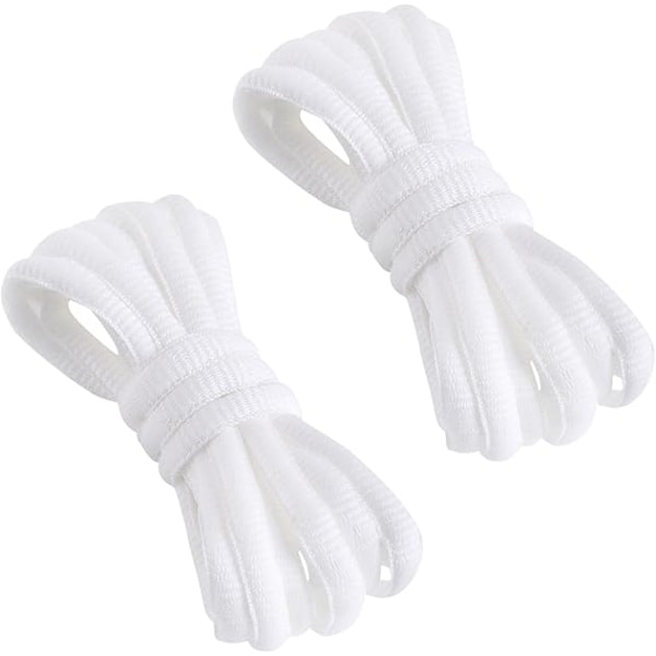 Ovale skolisser, 100 cm skolisser ovale til løbesko, basketballsko og sneakers - 1 par White