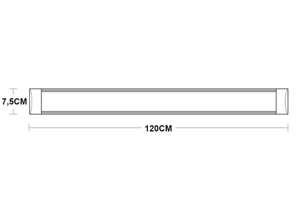 Garderobsbelysning Rörelsesensor / Självhäftande LED-lampa - 120 cm 3000K (neutral)