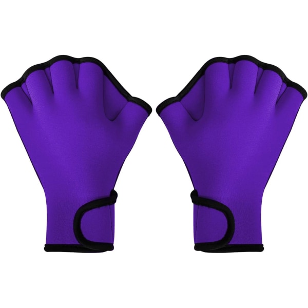 Vesihanskat ylävartalon vastuksen parantamiseen, ei haalistu, koot miehille, naisille, aikuisille ja lapsille vesiliikuntaan ja vedenkestävyysharjoitteluun purple L