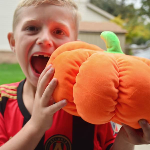 Græskar Fluffy Græskar Plys Legetøj Holdbart Halloween Græskar Dekorative Sofa Kastepude Blød Græskar Orange 10\"