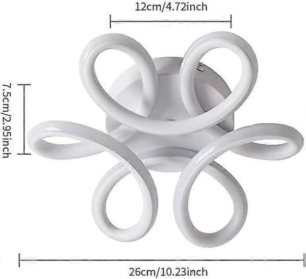 16W LED Taklampe, Kaldhvit 6000K, Diameter 24cm [Energiklasse E]
