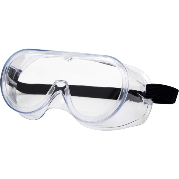 Safety goggles with transparent anti-fog design, soft and flexible over glasses to protect glasses