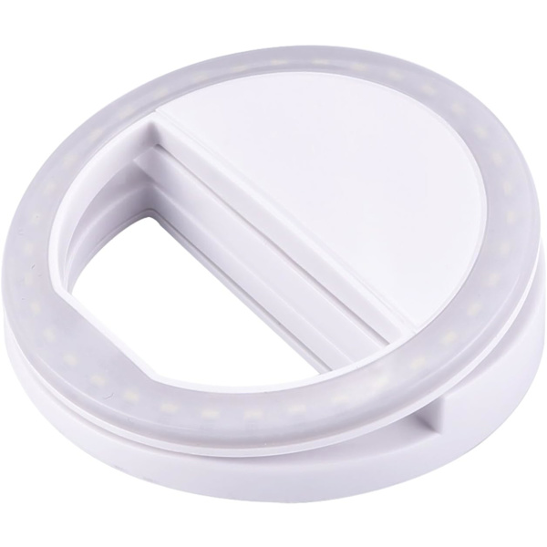 LED-ring Selfie Light Fill Light Natt Selfie Smartphone, Vit