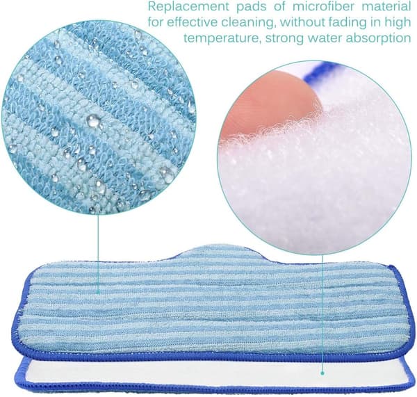 6 stk. Kompatible med Dupray Neat Damprenser Mikrofiberpuder