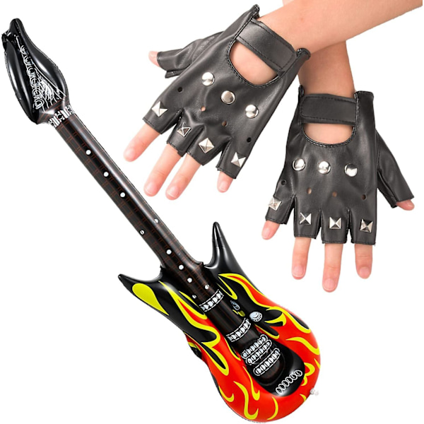 Ilmapallokitara Punk-Hanskoilla