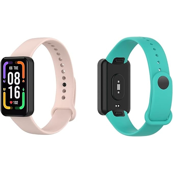2 kpl ranneketta Redmi Smart Band Pro -rannekkeelle, silikonihihna pehmeä hihna urheiluranneke rannekorun vaihtoranneke katseluvarusteille