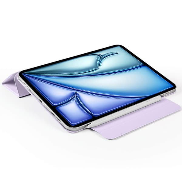 Fodral för iPad mini (2024)/(2021) PC+PU Läder Origami Ställ Magnetiskt Tablet Skydd - Lila