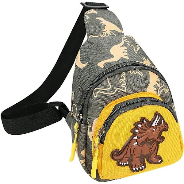 Dinosaurie Crossbody Väska Små Barn Pojkar Axelväska Söt Handväska Kedja Messenger Väska för Barn Flickor Ålder 2-6