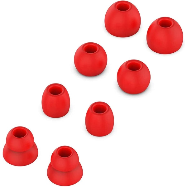 Set av silikon öronspetsar Kompatibel med Beats Powerbeats Pro Powerbeats3 trådlösa hörlurar (röd)
