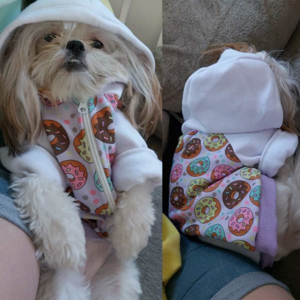 Hundvalphuvtröja för små medelstora hundar Huvtröja med Pocket Pet Clothes XL (bröst: 22,05 tum, rygg: 14,57 tum)