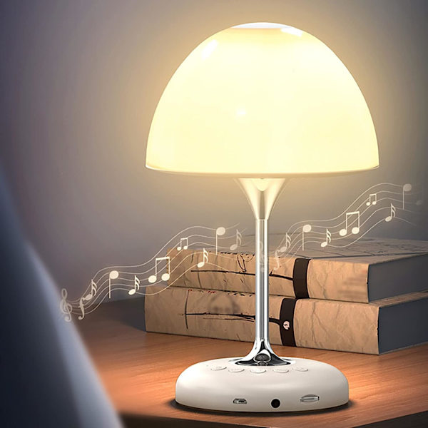 Smart trådlös Bluetooth kreativ skrivbordslampa ljud 3D surround ljudeffekt 6-färgad mjuk färgljus
