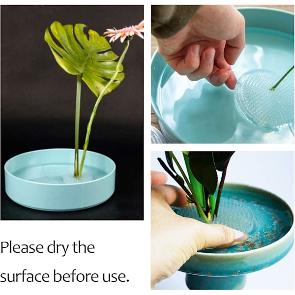 Blomstergroda, 2 stycken Runda Transparenta Plastblomstergrodor med 3 Sugkoppar för Blomsterhantverk