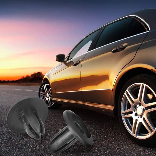 Fender Bumper Clip Set, 100 stk. Bilplastnitter Karosseriklips Nittefester 6mm