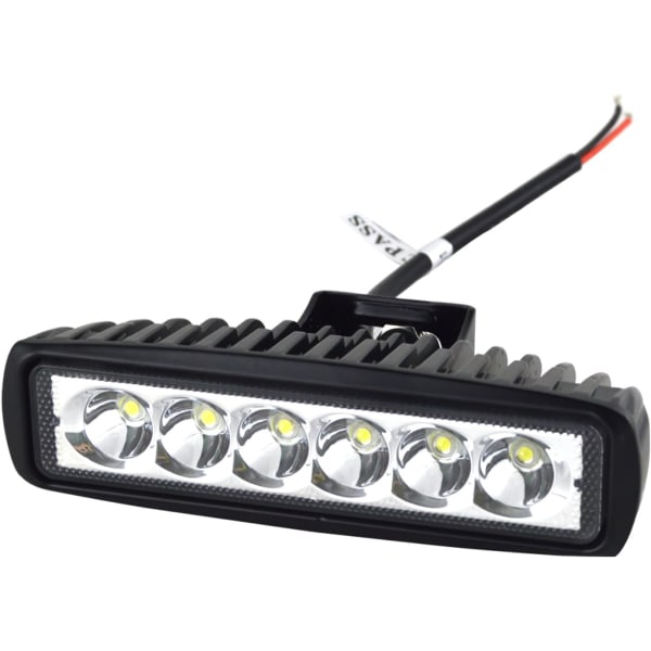 2 x 6" 18W LED arbetsljusstång Spot Off Road Truck SUV 4WD Driving Dim Lights (2x18 FGB-Spot)