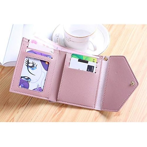 Naisten pieni lompakko, ultraohut Pu-nahkainen luottokorttikotelo, naisten clutch-lompakko
