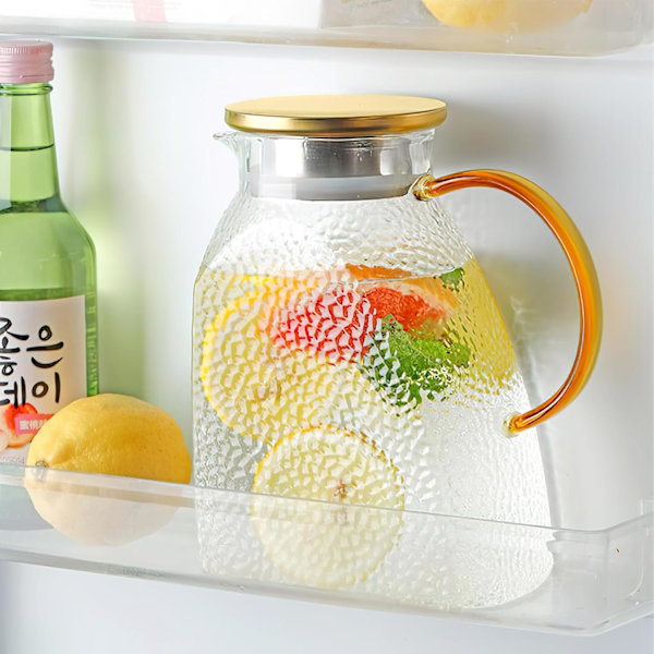 Glas Vandflaske, Glas Vandkande, Glas Vandkande, Glas Vandflaske, Køleskabs Vandkande, Glaskande Med Låg, Glasflaske