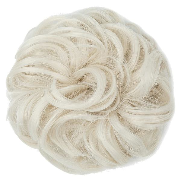 Peruk med elastiskt band, stor bulle peruk, 1 st Style 4