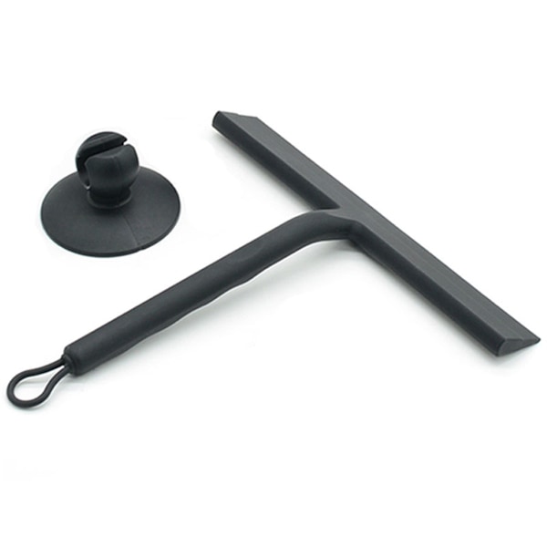 Dusjsvisker, rustfritt stål dusjskjermvisker med sterk sugekrok for bad, speil, bil, vindu og glassrengjøring, 10\"