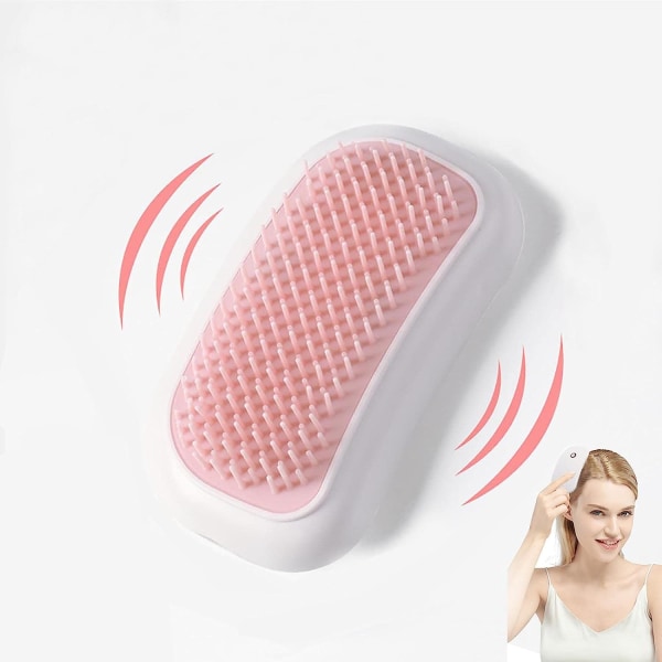 Elektrisk massageapparat för hårbotten Bärbar huvudmassagerare Stress Relax, vibrerande silikonhårborste